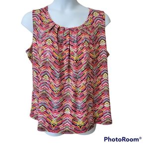 Jones Studio woman's multicolored sleeveless top, Size 2X.